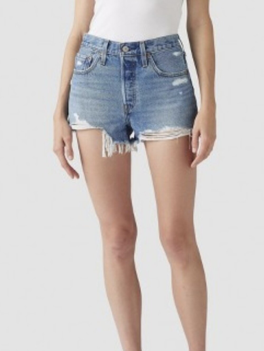 Levis 501 Denim Shorts Medium Wash 27 NEW NWT